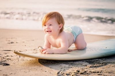 baby at the beach